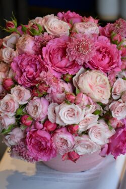 Bouquet de roses de jardin parfumées