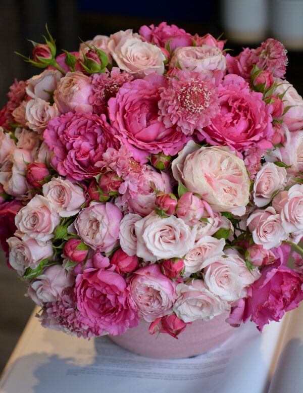 Bouquet de roses de jardin parfumées