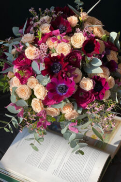 Bouquet roses anémones renoncules